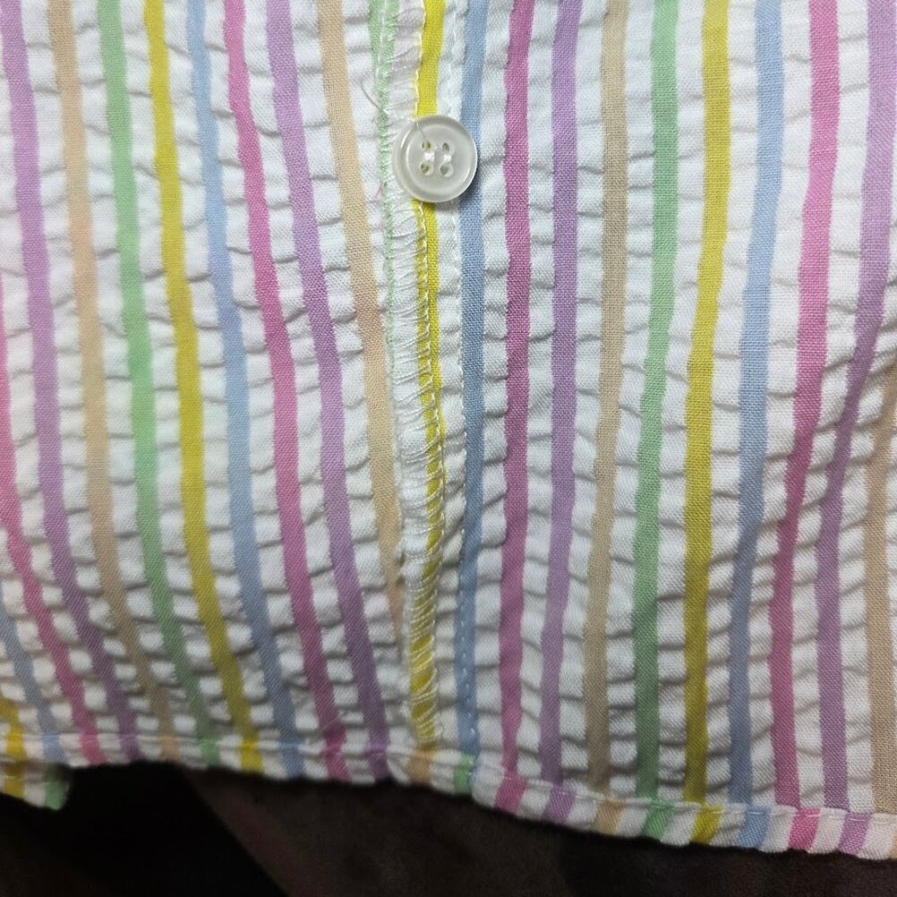 Chic Pastel Striped Blouse - Picture 12 of 12